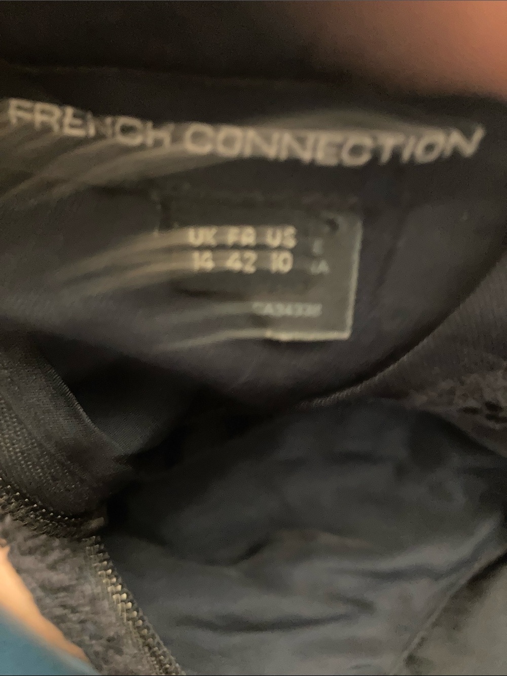 French Connection Navy Lace Sleeveless Drop-Waist Dress 10 - Picture 3 of 3